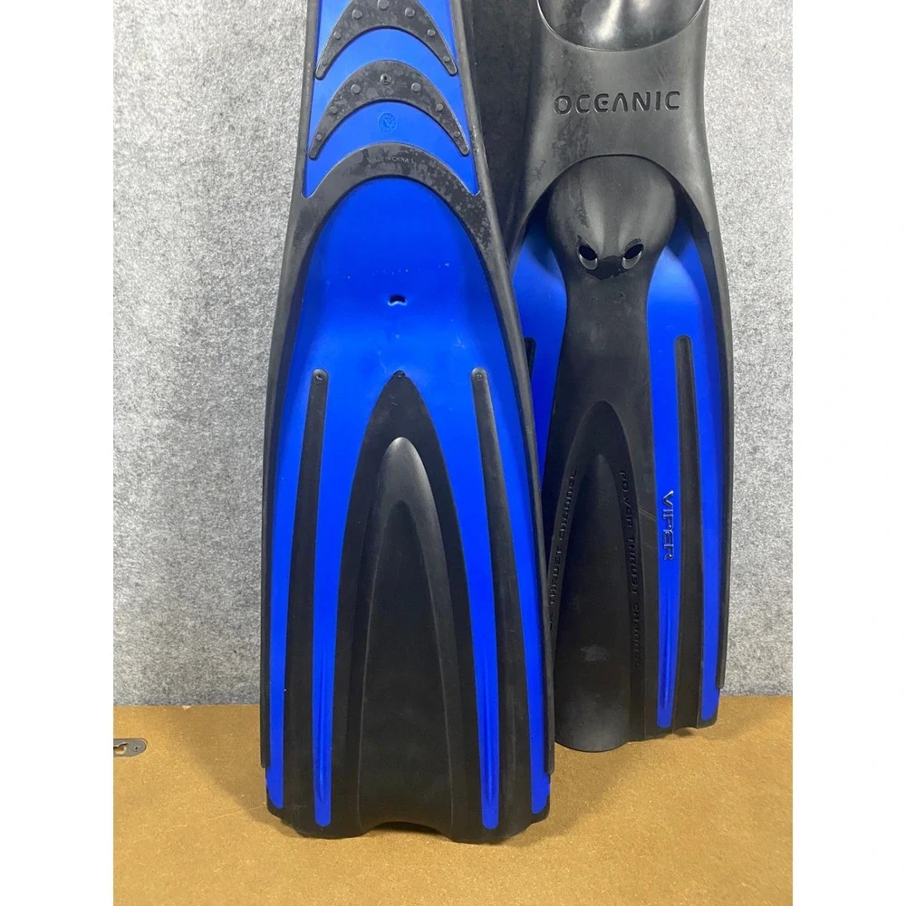 Oceanic Viper Full Foot Snorkeling Diving Fins Blue Black US 7.5-8.5 EU 39.5-41